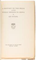 The History of the Press and Public Opinion in China