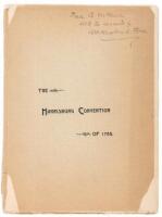 The Origin, Purpose and Resuit of the Harrisburg Convention of 1788.