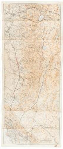 Automobile road map of the east central section of California and a portion of Nevada: Showing routes between Los Angeles, Sacramento, Lake Tahoe and Reno