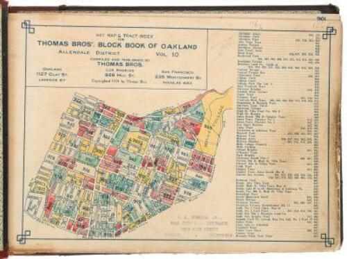 Thomas Bros. Block Book of Oakland Allendale District Vol. 10