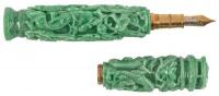 LOIMINCHAY: Nine Dragons Solid Green Jade Limited Edition Fountain Pen: One of Ten