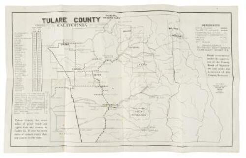 Map of Tulare County, California