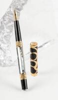 PARKER: No. 15 Fountain Pen, Alternating Mother-of-Pearl and Abalone Panels, Gold-Filled Filigree, Eyedropper-Filler