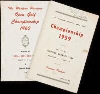 Two souvenir brochures for Western Province Open Golf Championship, 1959 and 1960 - from the library of O.M. Leland
