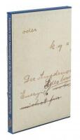 Einstein's 1912 Manuscript on the Special Theory of Relativity: a Facimile