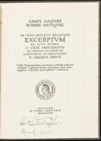 The Links of Ancient Rome. Brothers of the Book Miscellanea
