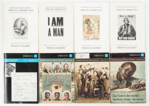 Complete set of the 1st 19 annual NY auction catalogs of Printed & Manuscript African-Americana