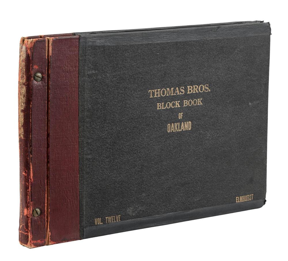 Thomas Block Thomas Bros. Block Book of Oakland Elmhurst District Vol. 12