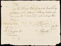 Manuscript payment voucher signed by Oliver Ellsworth and Thomas Seymour