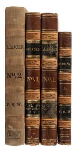 Four manuscript folio ledger books recording the daily accounts of Frank Spencer Witherbee and the management of the estate of his father John Gilman Witherbee