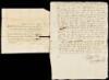 Manuscript true copy of the response by the Pay-Table-Committee to a memorial by a woman whose husband was killed in action (possibly at Yorktown), desiring his back pay to aid her and her three children, along with receipt of payment