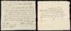 Autograph Letter signed by Jonathan Sherman seeking payment of wages to Samuel Wardell, soldier in his regiment, along with receipt for payment signed by Wardell