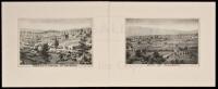 Two lithograph views of Arizona cities