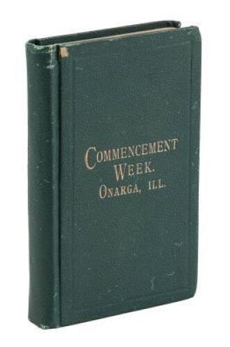 Commencement Week, June 6-10, 1880. Grand Prairie Seminary Commercial College and Conservatory of Music, Onarga, Ill. Baccalaureate, Annual Address, Alumni Anniversary, and Graduating Orations