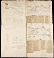 Two original sketches, of Prescott and Thumb Butte, Arizona Territory