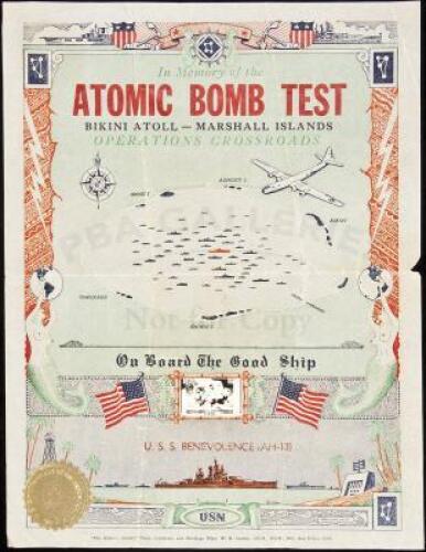 Souvenir certificate from the Atomic Bomb Test at Bikini Atoll, Marshall Islands