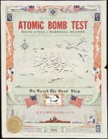 Souvenir certificate from the Atomic Bomb Test at Bikini Atoll, Marshall Islands