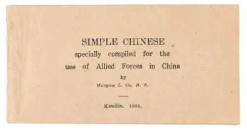 Simple Chinese specially compiled for the use of Allied Forces in China