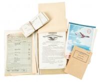 Archive of hundreds of flight records for an aviator and airline pilot from the 1940s to the 1970s