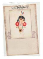 “La Malinche”, color illustration for a 1937 Mexican calendar
