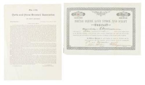 Archive of approx. 25 letters relating to the cattle industry in the western United States
