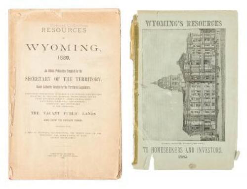 Resources of Wyoming, 1889; An official publication compiled by the Secretary of the Territory, under authority granted by the Territorial Legislature... The vacant Public Lands and how to obtain them...