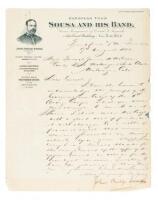 Letter from John Philip Sousa to General James H. Wilson, stationed in Cuba, thanking him for a 6th Army Corps badge