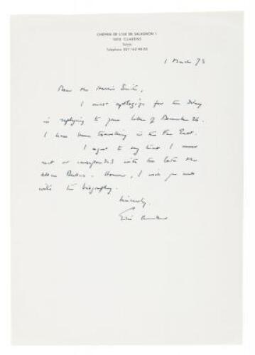 Letter about CIA 'Spymaster' Allen Dulles