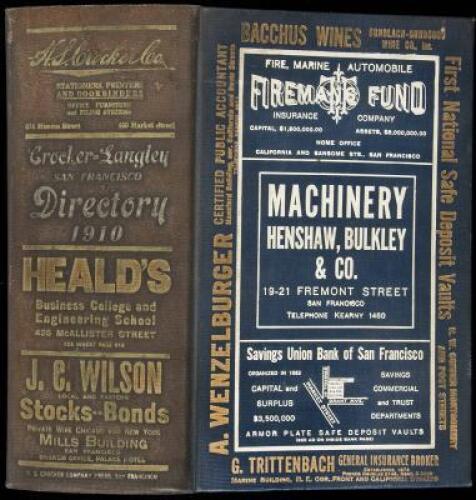 Crocker-Langley San Francisco Directory for the Year Ending September 1910