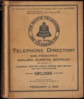 Telephone Directory: San Francisco, Oakland, Alameda, Berkeley and Counties of Alameda, Contra Costa, Marin, San Mateo, and Palo Alto Exchange