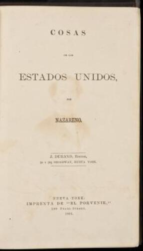 Cosas de los Estados Unidos, por Nazareno
