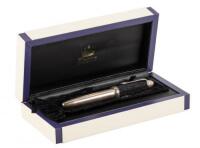 KRONE: Black Stingray, Sterling Silver and Diamonds Limited Edition Rollerball Pen