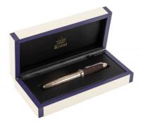 KRONE: Brown Stingray, Sterling Silver and Diamonds Limited Edition Rollerball Pen