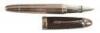 KRONE: Brown Stingray, Sterling Silver and Diamonds Limited Edition Rollerball Pen - 2