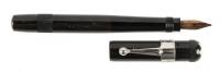 MONTBLANC: No. 4B Black Hard Rubber Safety Fountain Pen, Flex Stub Nib, Accommodation Clip