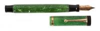 PARKER: Duofold Senior Fountain Pen, Jade Green, First Model, Lucky Curve Nib, Rare