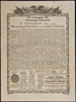 Centennial broadside printing of the Declaration of Independence