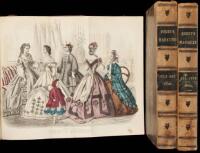 Godey's Lady's Book and Magazine - 3 bound volumes