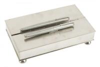 PARKER 75 Americana Limited Edition Bicentennial Commemorative Ballpoint Pen and Soft-Tip (Rollerball) Pair with Rare Pewter Replica Writing Stand