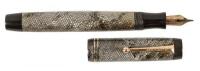 PARKER: Duofold Senior Fountain Pen, Silver-Grey and Black Lizard, UK