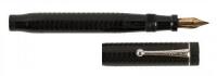 PARKER: No. 25 1/2 Jack Knife Safety Fountain Pen, Chased Black Hard Rubber, Super Flex Nib