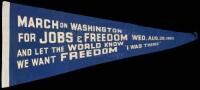 We Shall Overcome: March on Washington for Jobs and Freedom August 28, 1963 - with banner and additional ephemera relating to the march