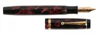 PARKER: Duofold Streamline Senior Fountain Pen, Burgundy Pearl, Prototype Band, Large Nib, Canadian Issue