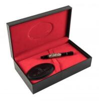 STIPULA: Academia Pesca Sterling Silver Repouss&eacute; Limited Edition Fountain Pen by Cerrini