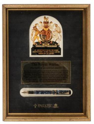 PARKER: Royal Warrant Shadow Box Duofold Centennial Fountain Pen