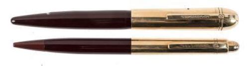 WAHL-EVERSHARP: Skyline Fountain Pen and Propelling Pencil, 14K Gold Caps, Burgundy Barrels