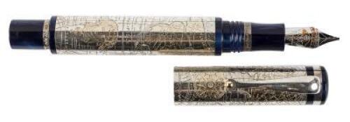 MONTEGRAPPA: Gea Sterling Silver Limited Edition Fountain Pen