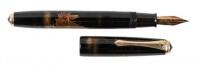 PILOT-NAMIKI: Rare Golden Cockerel Lever-Filler Fountain Pen by Senzan, Excellent Condition