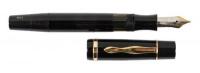 MONTBLANC: No. 136 Black Hard Rubber "Short Window" Piston-Filler Fountain Pen