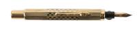 PULLMAN: No. 2 Octagonal Propelling-Nib Fountain Pen, Gold-Filled, Guilloche and Checkerboard Pattern